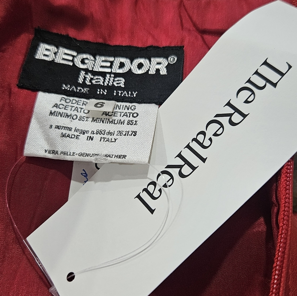Begedor Red Faux Leather Skirt